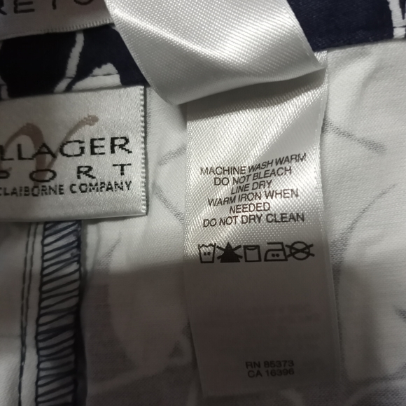 Blackb& White Floral Villager Liz Claiborne Pants Sz 16 - Picture 4 of 5